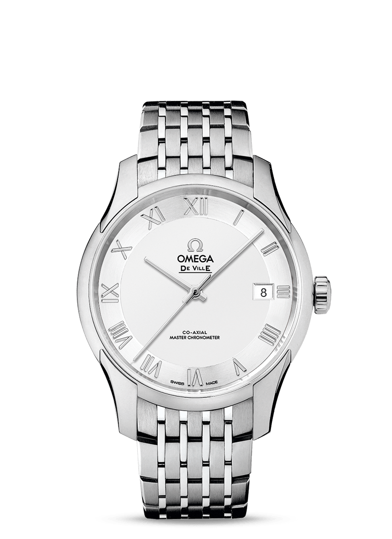 18K white gold copy Omega De Ville Hour Vision