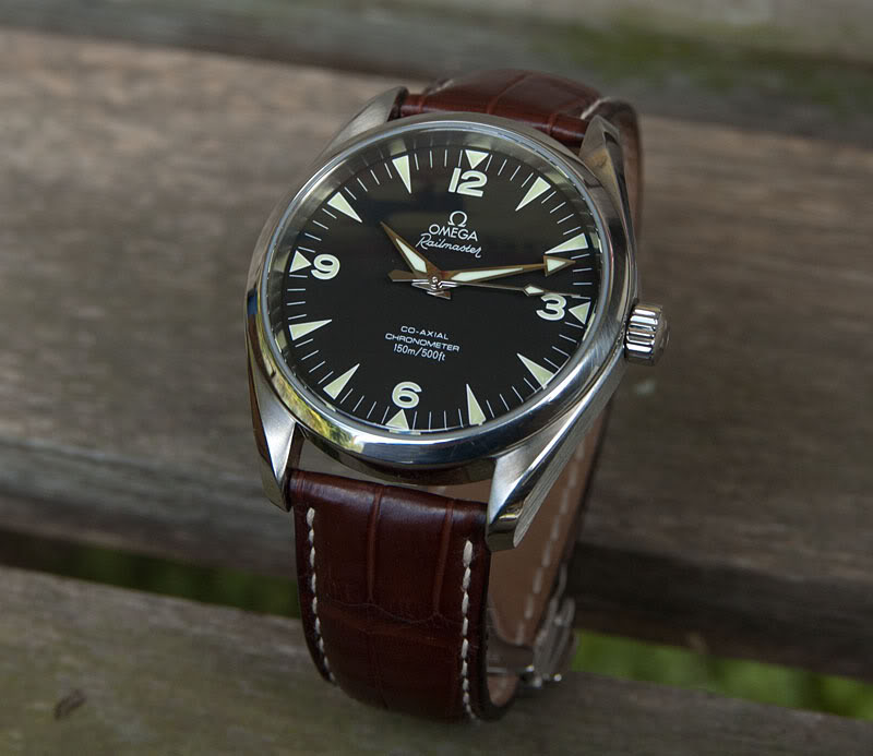 black dial replica Omega Railmaster